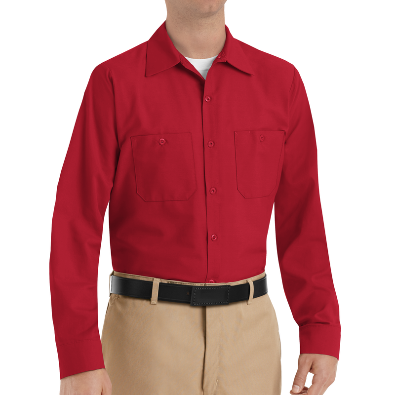 Men's Long Sleeve Industrial Work Shirt image number 3