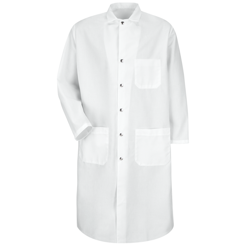 Snap-Front Spun Polyester Butcher Coat image number 1