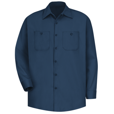 Men's Long Sleeve Wrinkle-Resistant Cotton Work Shirt