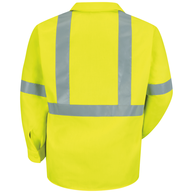 Men's Hi-Visibility Yellow Long Sleeve Work Shirt - Type R, Class 2 image number 1