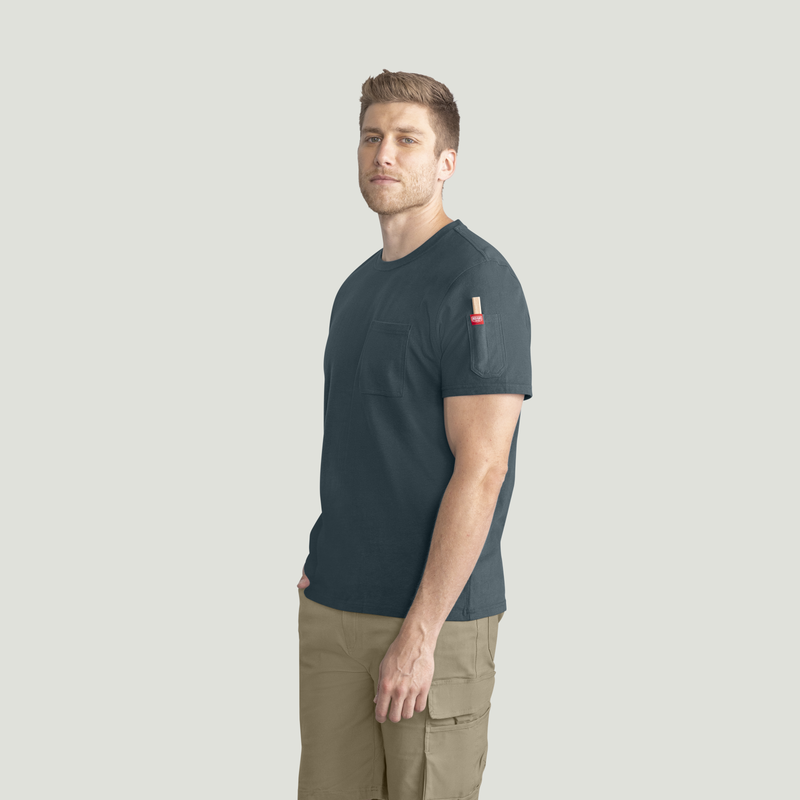 Men's Short Sleeve Slim Fit Cotton Pocket T-Shirt image number 7