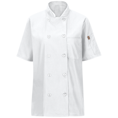 Women's Short Sleeve Chef Coat with OilBlok + MIMIX™