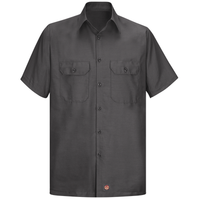Men's Short Sleeve Solid Rip Stop Shirt