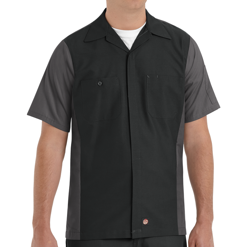Men's Short Sleeve Two-Tone Crew Shirt image number 3