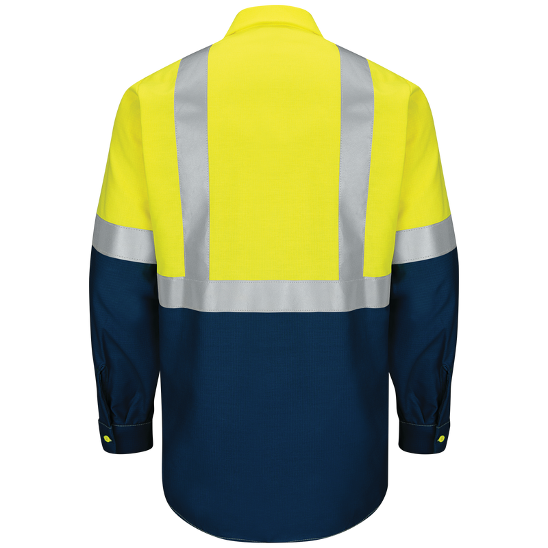 Hi-Visibility Long Sleeve Color Block Ripstop Work Shirt - Type R, Class 2 image number 2