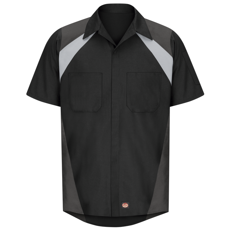Men's Short Sleeve Tri-Color Shop Shirt image number 1