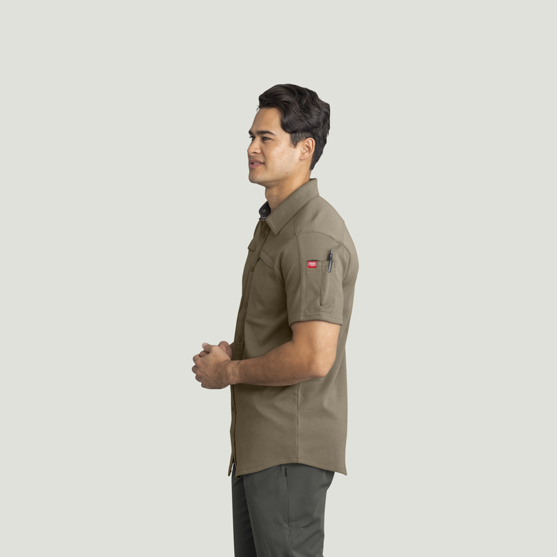 Men's Snap Front Jersey Short Sleeve Work Shirt image number 7