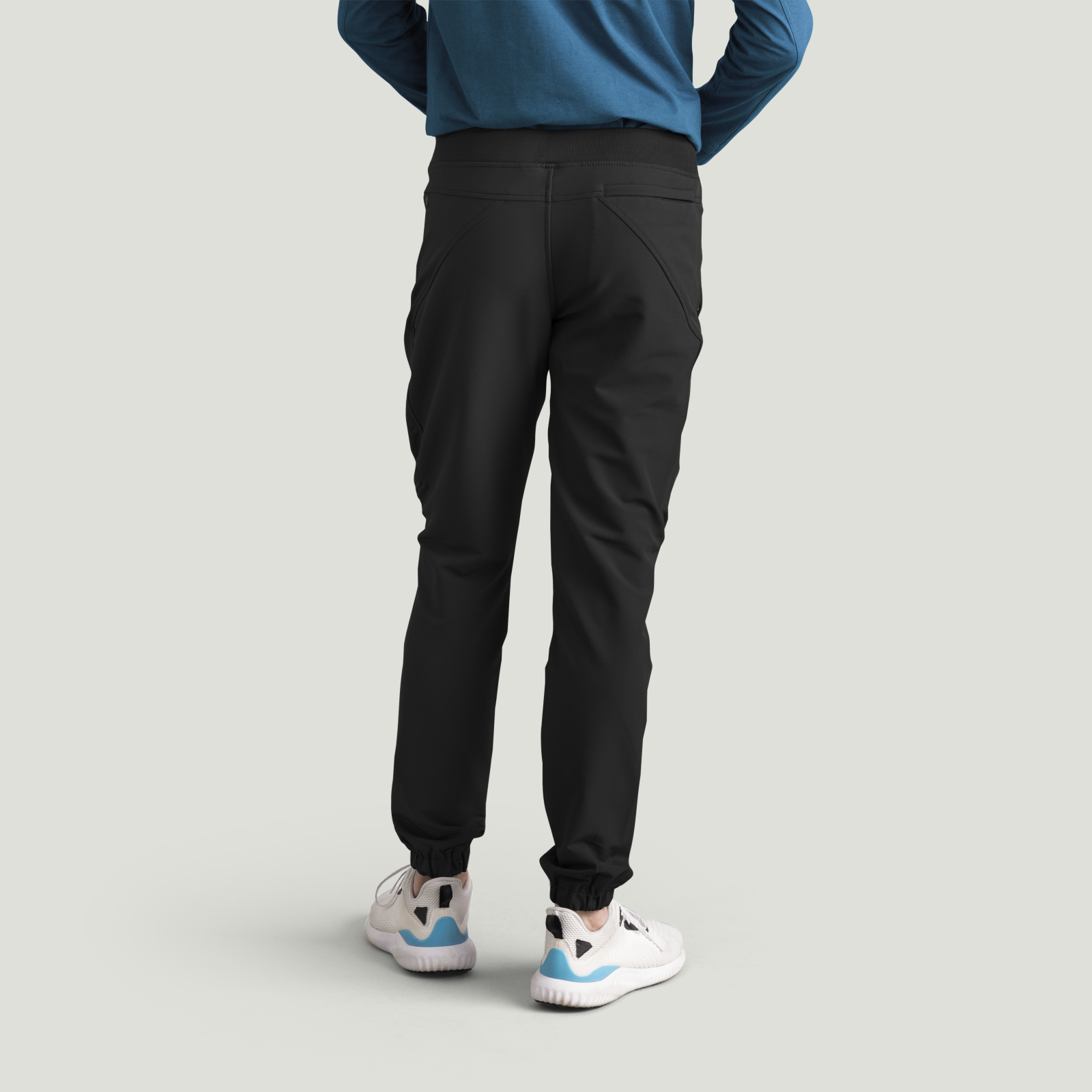 thumbnail image 2 of RAMAR Slim Fit Jogger Pants For Men - Elastic Waist With Zippered Pockets, Cotton Blend 2 of 12