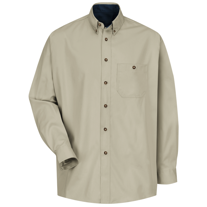 Men's Long Sleeve Cotton Contrast Dress Shirt image number 1
