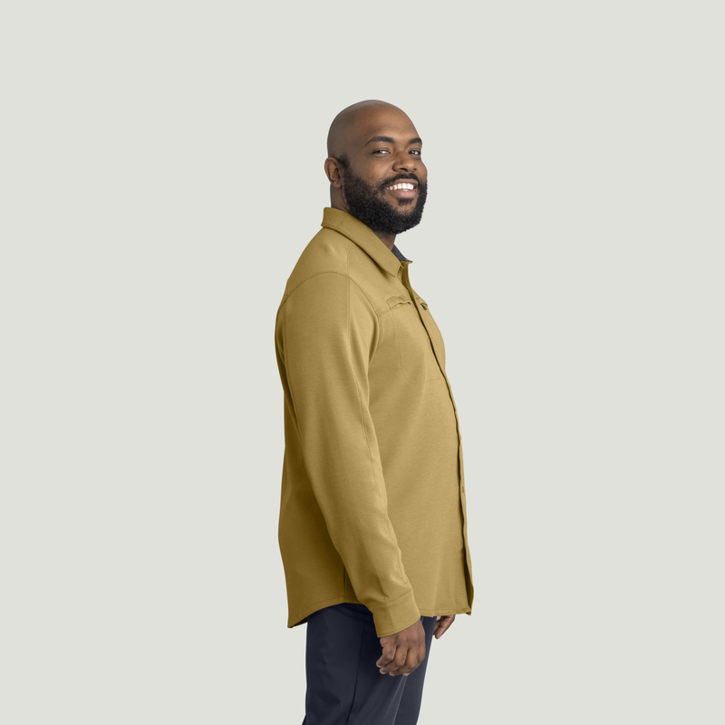 Men's Snap Front Jersey Long Sleeve Work Shirt image number 8