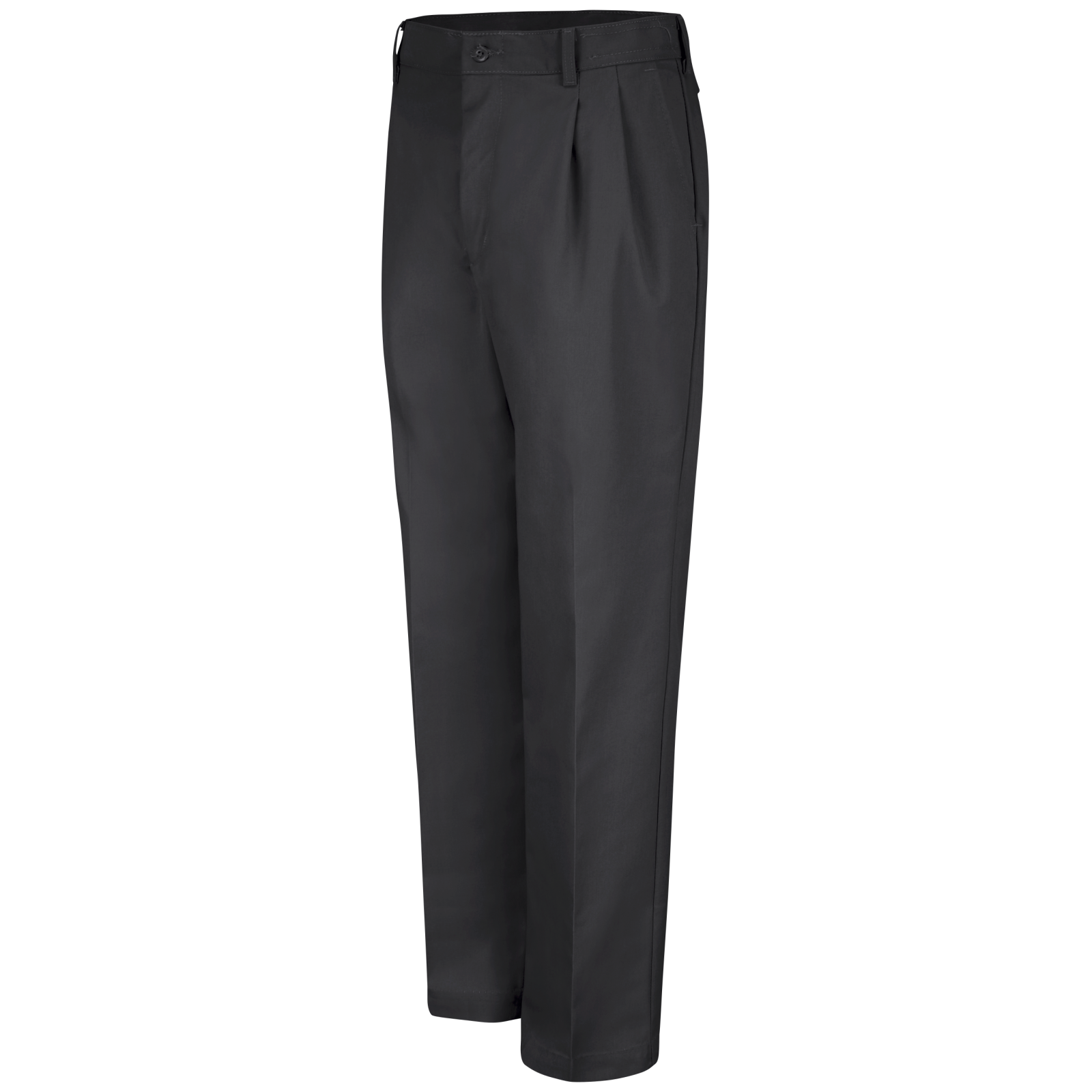 Red Kap Men's Pleated Cotton Slacks Black Work Pants NWT PC46BK0 Size 34 unhem 
