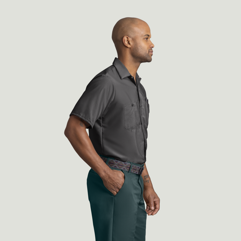 Men's Short Sleeve Industrial Work Shirt image number 4