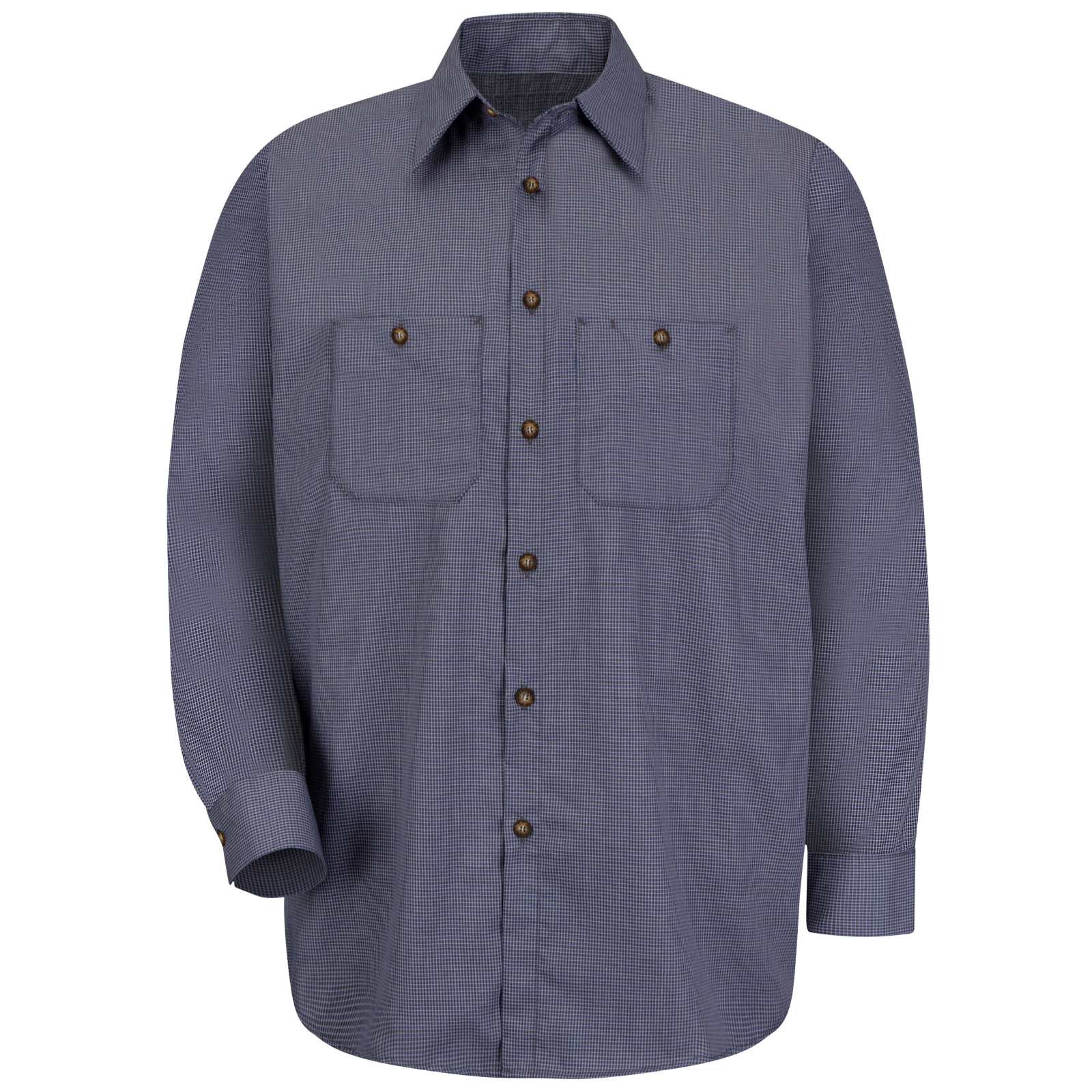 Men's Long Sleeve Microcheck Uniform Shirt | Red Kap®