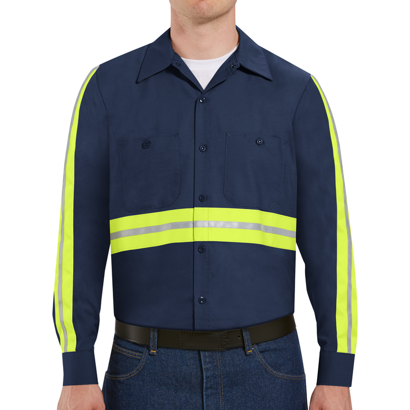 Long Sleeve Enhanced Visibility Industrial Work Shirt image number 2