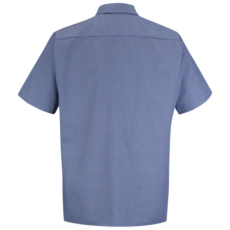Men's Short Sleeve Geometric Microcheck Work Shirt image number 2