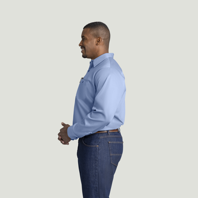 Men's Long Sleeve Wrinkle-Resistant Cotton Work Shirt image number 7