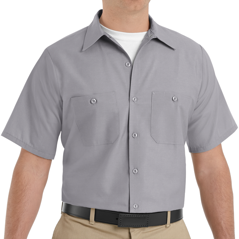 Men's Short Sleeve Industrial Work Shirt image number 3