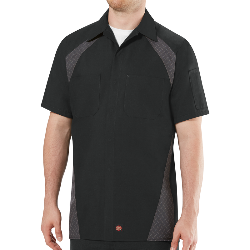 Men's Short Sleeve Diamond Plate Shop Shirt image number 2
