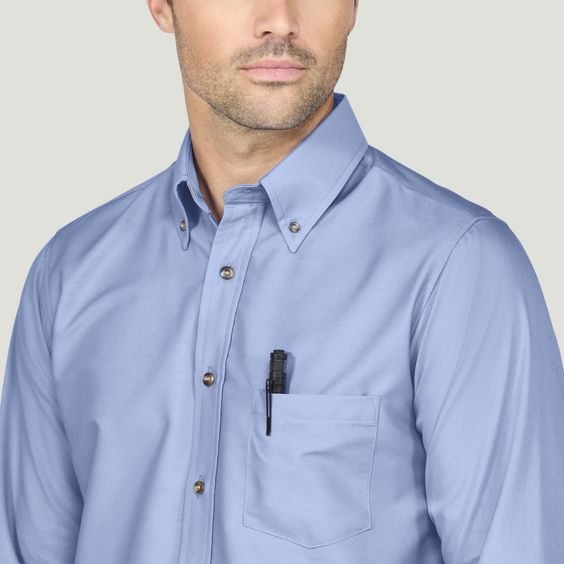 Men's Long Sleeve Poplin Dress Shirt image number 3