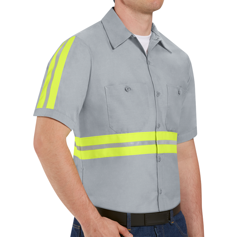 Short Sleeve Enhanced Visibility Industrial Work Shirt image number 4