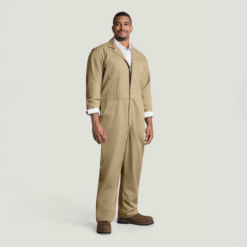 Twill Action Back Coverall with Chest Pockets image number 3
