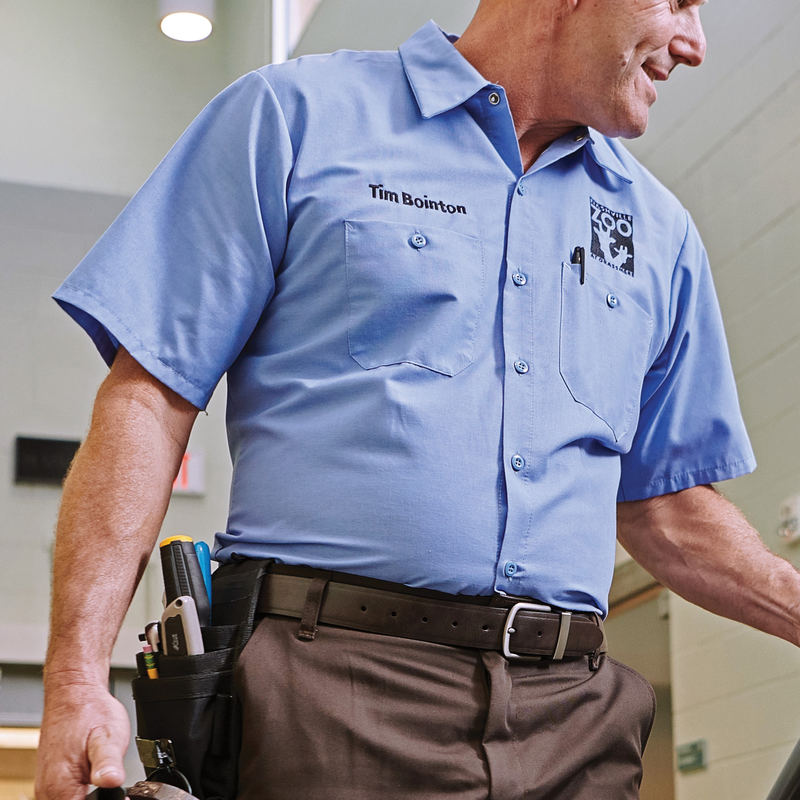 Men's Short Sleeve Industrial Work Shirt image number 7