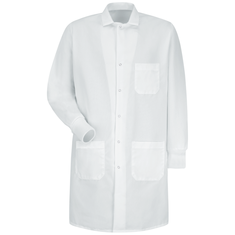 Unisex Specialized Cuffed Lab Coat with Exterior Pocket image number 0