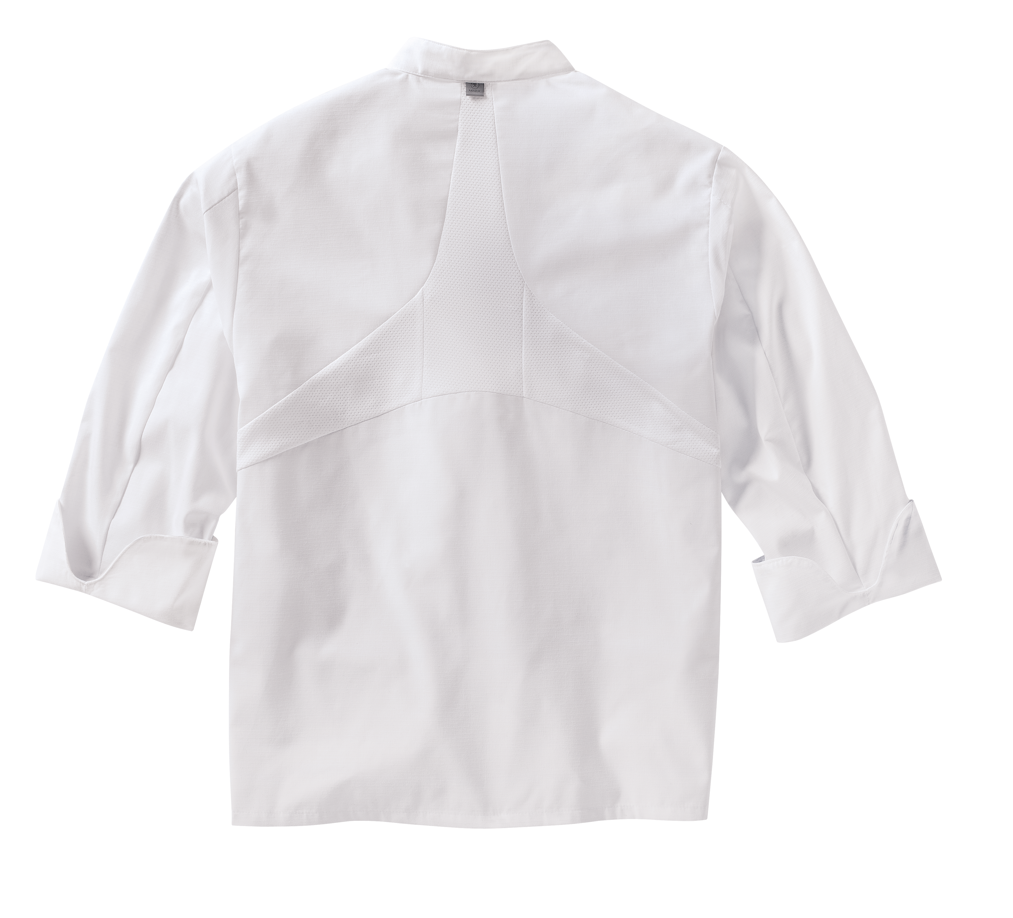 New Master Tunic Chef Coat White With Black Cuffs Size M w/free black apron& hat 