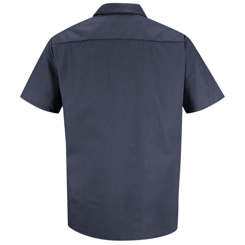 Men's Short Sleeve Geometric Microcheck Work Shirt image number 1