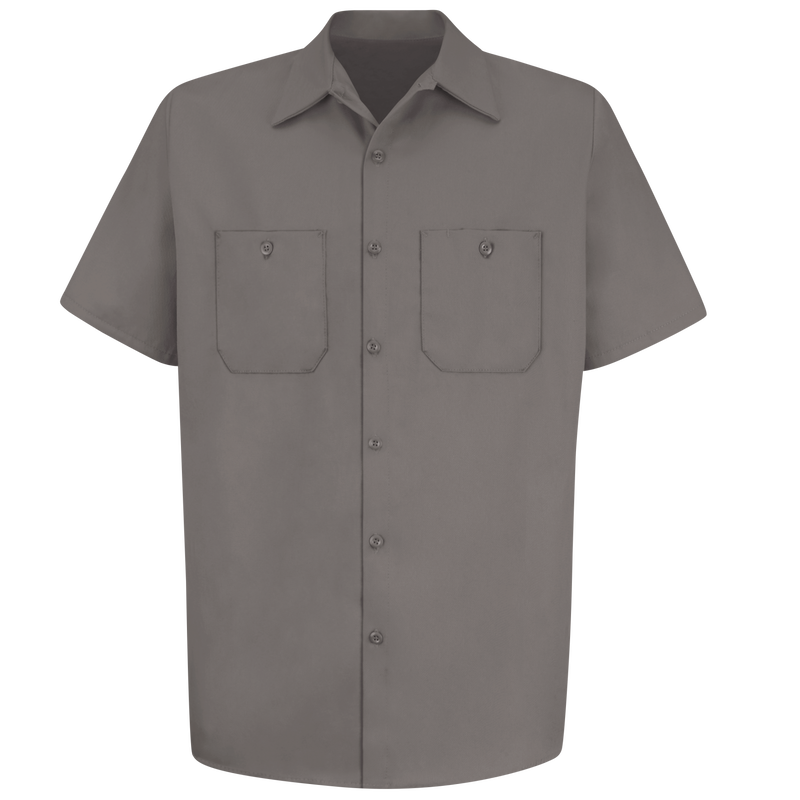 Men's Short Sleeve Wrinkle-Resistant Cotton Work Shirt image number 0