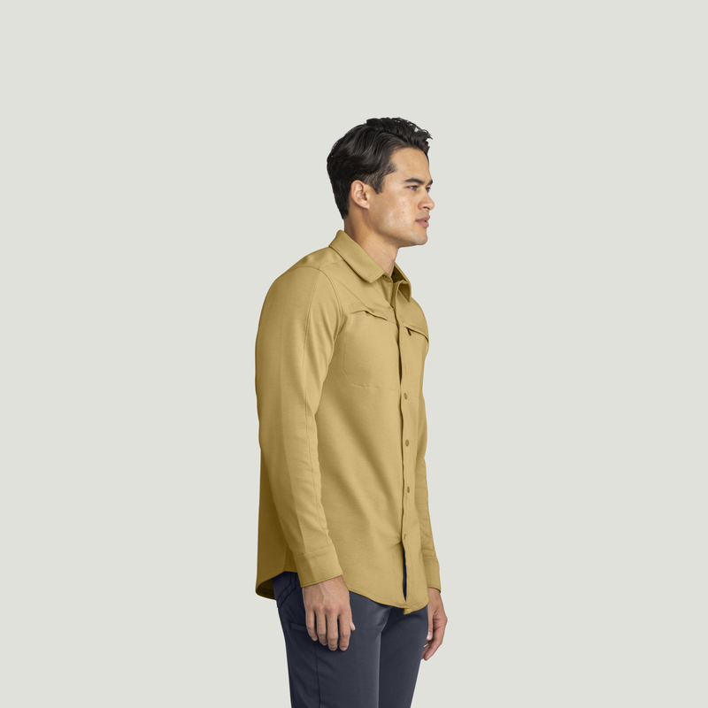 Men's Snap Front Jersey Long Sleeve Work Shirt image number 4