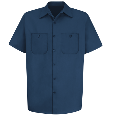 Men's Short Sleeve Wrinkle-Resistant Cotton Work Shirt