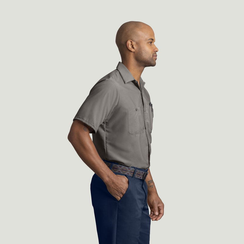 Men's Short Sleeve Industrial Work Shirt image number 4
