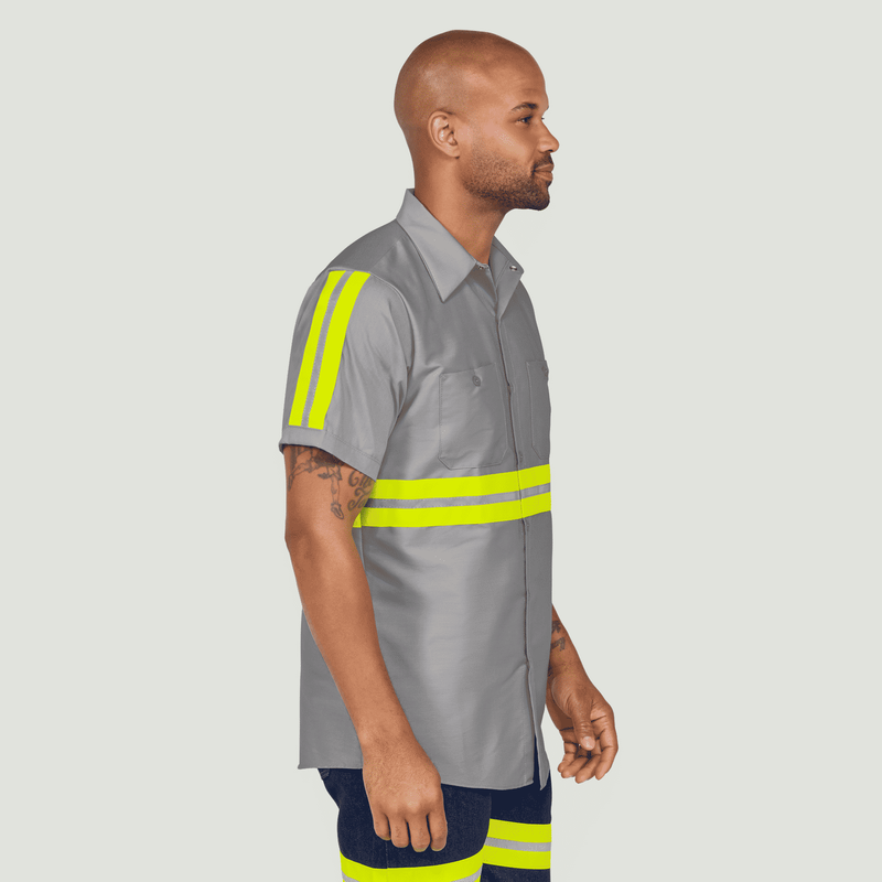 Short Sleeve Enhanced Visibility Industrial&nbsp;Work Shirt image number 4