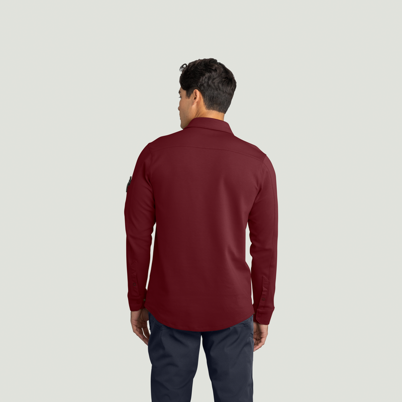Men's Snap Front Jersey Long Sleeve Work Shirt image number 2