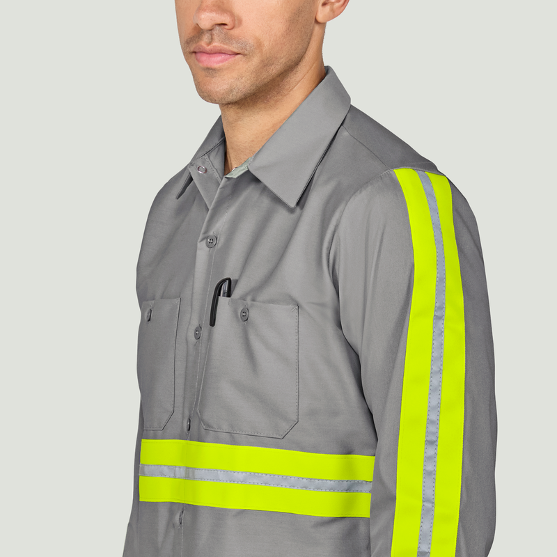 Long Sleeve Enhanced Visibility Industrial&nbsp;Work Shirt image number 5