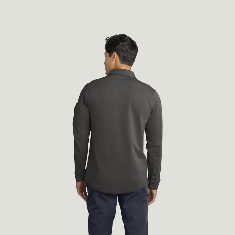 Men's Snap Front Jersey Long Sleeve Work Shirt image number 2