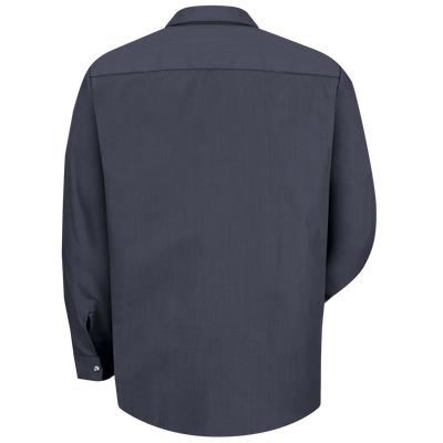 Men's Long Sleeve Geometric Microcheck Work Shirt