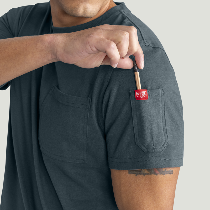 Men's Short Sleeve Slim Fit Cotton Pocket T-Shirt image number 15