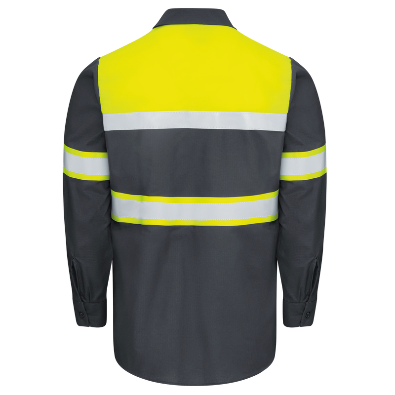 Hi-Visibility Long Sleeve Color Block Ripstop Work Shirt - Type O, Class 1 image number 1