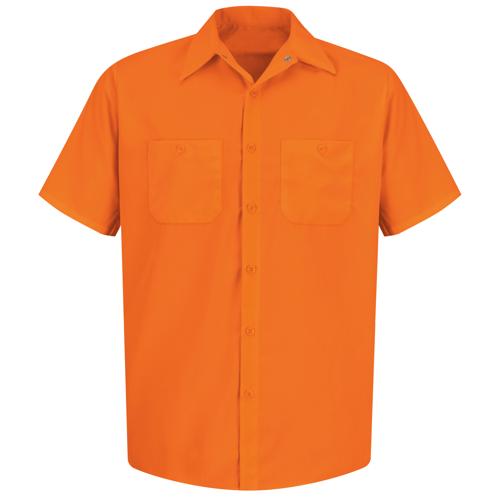 Red Kap Mens Enhanced Visibility Industrial Short Sleeve Work Shirt 