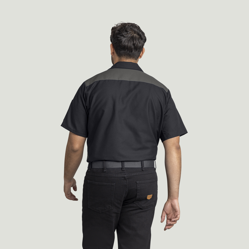 Men's Short Sleeve Tri-Color Shop Shirt image number 2