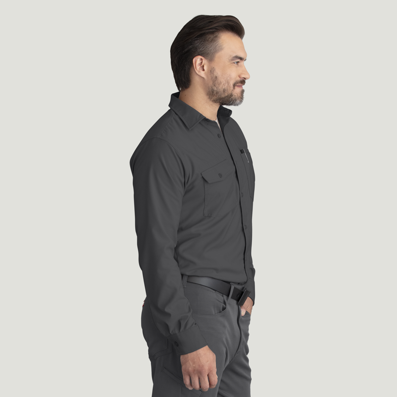 Men's Cooling Long Sleeve Work Shirt image number 8