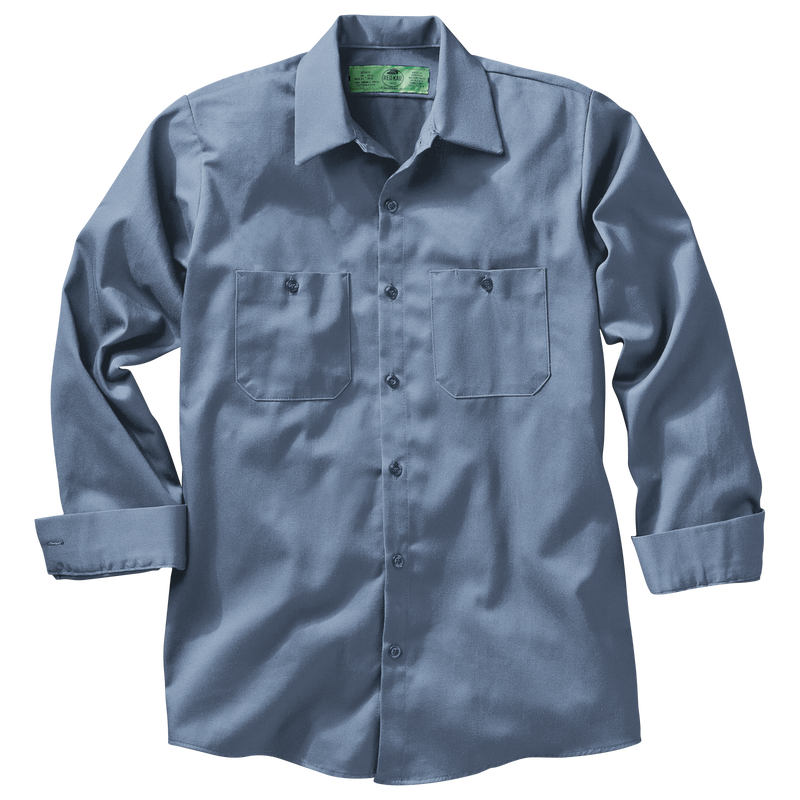 Men's Long Sleeve Wrinkle-Resistant Cotton Work Shirt image number 4