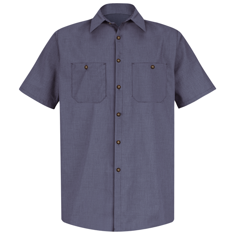 Men's Short Sleeve Microcheck Uniform Shirt image number 0