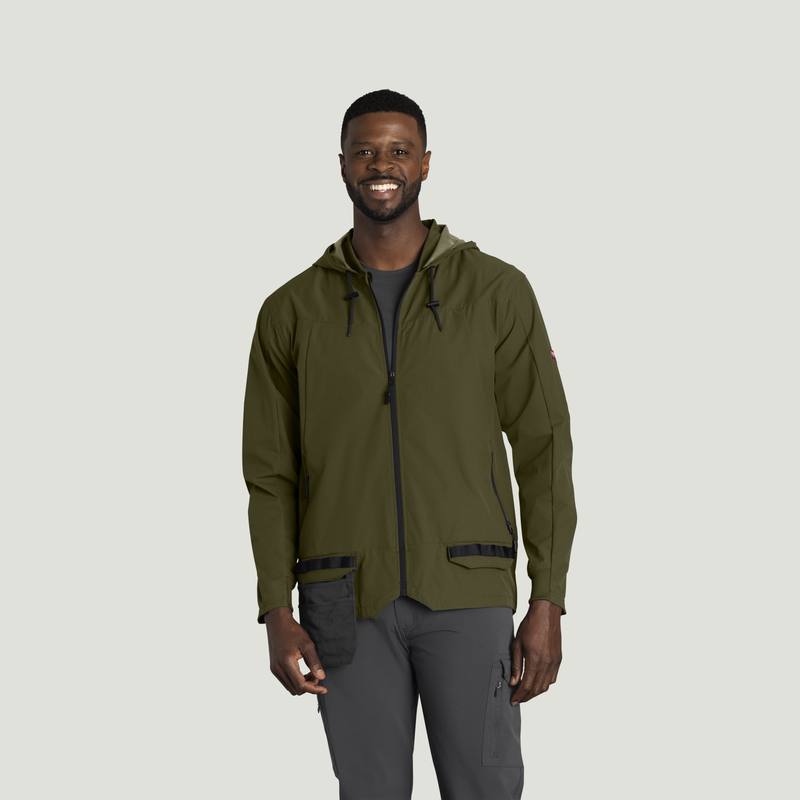 Men’s Performance Hooded Windbreaker Jacket with ToolShift Pocket image number 1