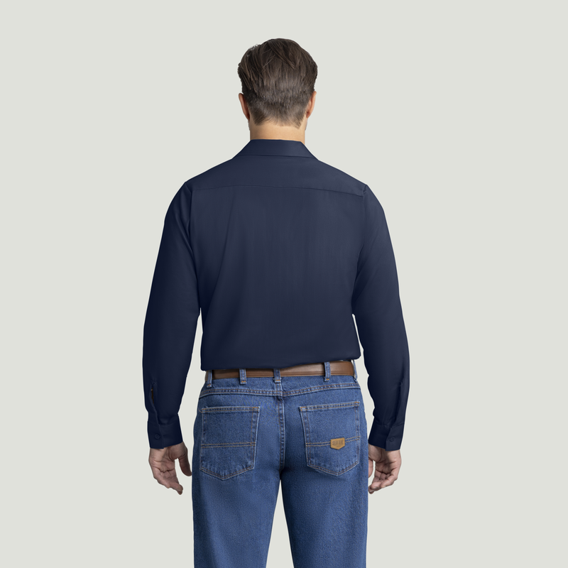 Men's Long Sleeve Wrinkle-Resistant Cotton Work Shirt image number 2