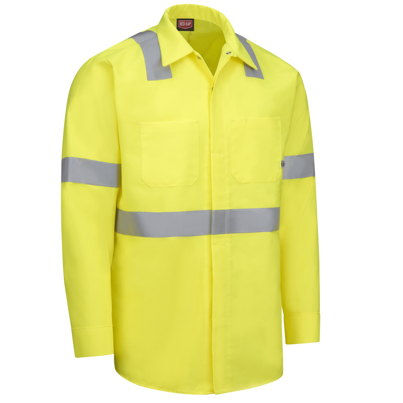 Long Sleeve Hi-Visibility Ripstop Work Shirt with MIMIX® + OilBlok, Type R Class 2 image number 2