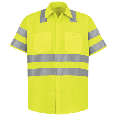 Men's Hi-Visibility Short Sleeve Work Shirt - Type R, Class 3