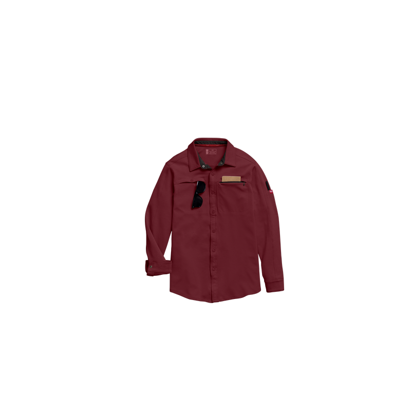 Men's Snap Front Jersey Long Sleeve Work Shirt image number 16